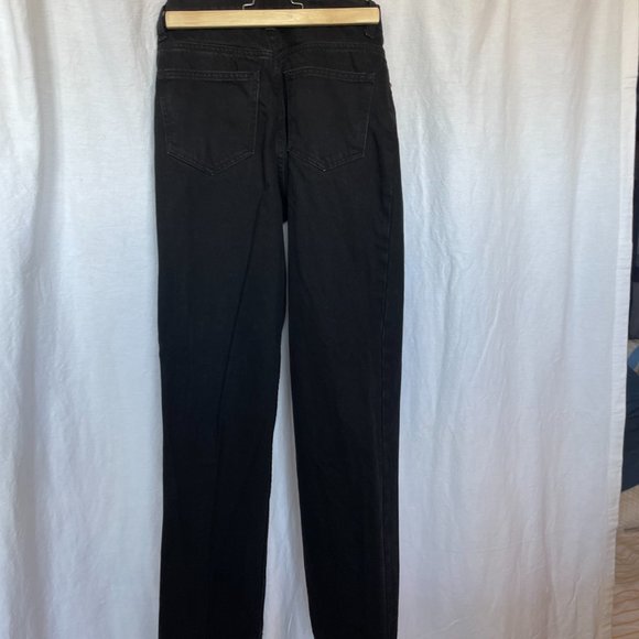 Zara 90s full length wide leg black jeans - Picture 4 of 5